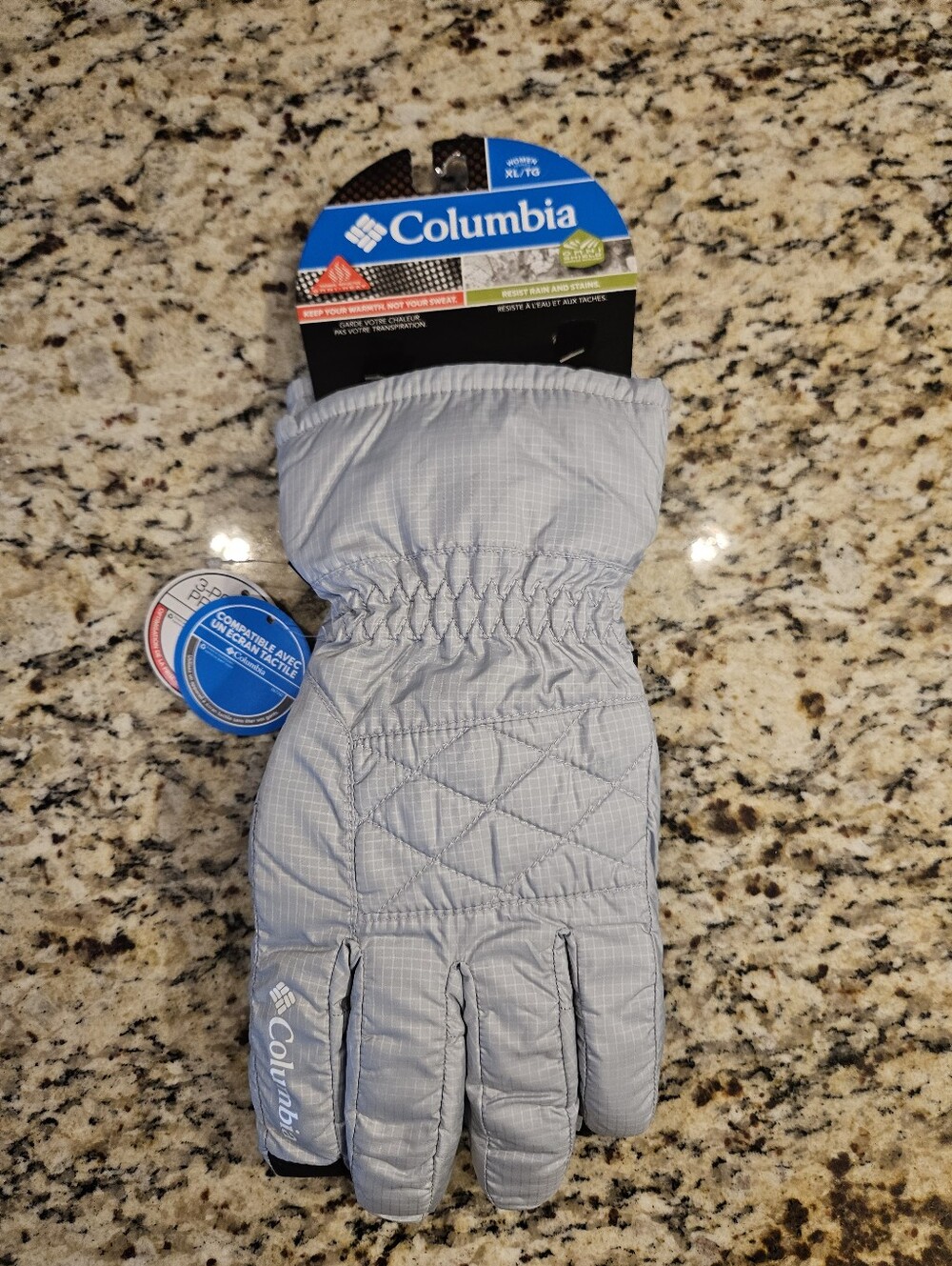 Columbia Blizzard Ridge Gloves Women Size XL New Gray
